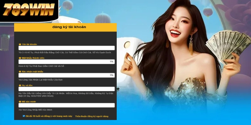 Đăng ký tài khoản nhận ngay code tặng thưởng 789WIN