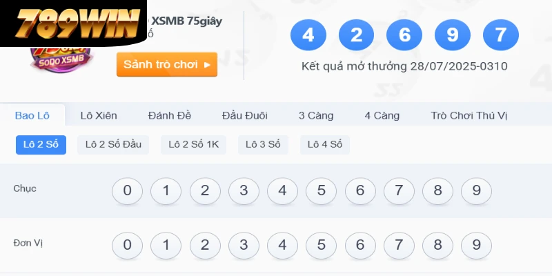 Dễ dàng chốt số, đặt cược thông qua nền tảng 789WIN