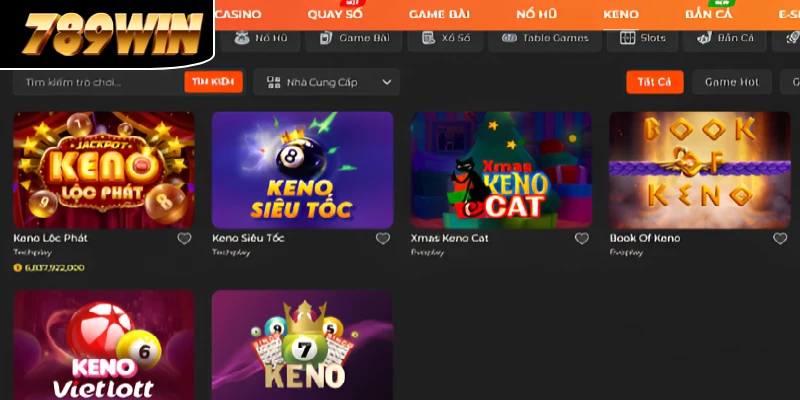 Keno 789WIN - Game quay số tự chọn dễ chơi dễ trúng