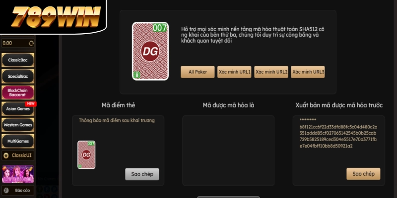 Nhà cái cung cấp sẵn tính năng để xác minh mã hash Nhà cái cung cấp sẵn tính năng để xác minh mã hash