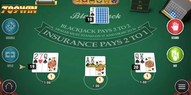 Quá trình diễn ra của một ván bài Blackjack 789WIN