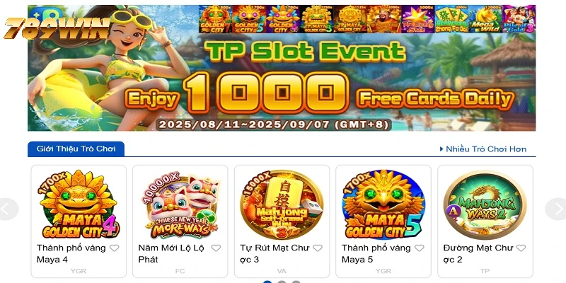 Trò chơi nổ hũ 789WIN với đa dạng chủ đề khác nhau